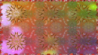 Raster illüstrasyonunda kusursuz çiçek deseni. Suluboya tarzında kahverengi renkte çiçekler.