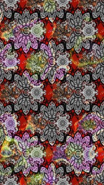 Modern stil dokusu. Çiçek desenli raster, gri çizgi grafik deseni soyut raster arkaplan.