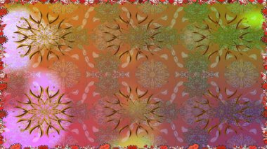 Raster illüstrasyonunda kusursuz çiçek deseni. Suluboya tarzında kahverengi renkte çiçekler.