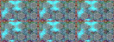 Raster Henna tarzı. Etnik Mandala havlusu. Tebrik kartı geçmişi, boyama kitabı, arkaplan ve tekstil için kullanılabilir. Kusursuz süs izi. Sınır Hindistan çiçek desenli paisley patentli.