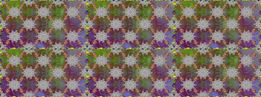 Gri ve kahverengi renkli çiçekler. Kusursuz çiçek deseni. Raster illüstrasyonu. Asya tekstil tarzında. Raster illüstrasyonu.