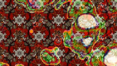 Kahverengi renkte çiçekli çiçek deseni. Suluboya tarzında kahverengi renkte çiçekler.