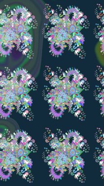 Suluboya çizim kalıbı. Dekorasyon ve tasarım için güzel bir desen. Moda baskısı. Çiçeğin suluboya çizimlerinin mükemmel deseni. Eski model. Raster illüstrasyonu.