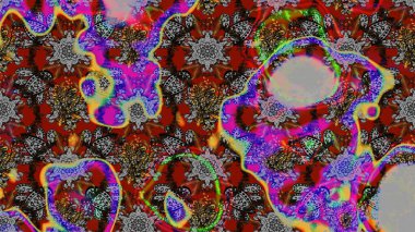 Çizim çiçek deseni duvar kâğıdı olarak kullanılabilir. Gri renkli çiçekler. Raster illüstrasyonu.