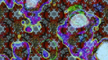 Mavi renkli mavi papatya deseni. Raster illüstrasyonu. Mavi renklerde.