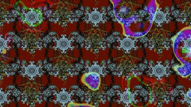 Çiçekli bahar çiçekleri. Küçük çiçekte güzel bir desen. Küçük renkli çiçekler. Moda baskıları için zarif bir şablon. Motley illüstrasyonu.