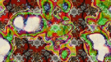 Çiçek yeşili eskiz deseni. Raster çiçek izi. Klasik taslak çizimi.