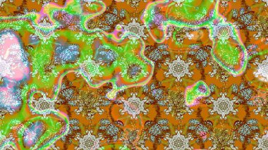 Güzel çiçek deseni. Yeşil renkli çiçekler. Renkli Bahar Teması eskiz kalıbı. Düz Çiçek Elementleri Tasarımı.