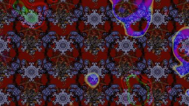 Bahar çiçekleriyle güzel bir çiçek deseni çizmişsin. Güzel kumaş deseni. Raster illüstrasyonu.