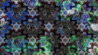 Küçük çiçekteki sevimli çiçek deseni. Raster deseni. Gri renkte yaz çiçekleri. Raster illüstrasyonu.