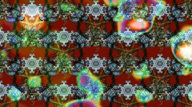 Desen, çizim, çiçek sınırı. Çiçek çelengi. Güzel, parlak, pürüzsüz kumaş, tuval. Kıvırcık, parlak örgü. Eski moda arka plan. Raster illüstrasyonu.