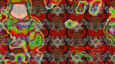 Sketch Floral Pattern in Raster illustration. Fancy fabric pattern. Colour Spring Theme sketch pattern Background. Flat Flower Elements Design.