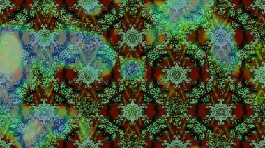 Kızılderili desenli desenli desenli şal deseni. Etnik Mandala süsü. Raster Henna dövme stili. Tekstil, tebrik kartı, boyama kitabı, telefon kılıfı baskısı için kullanılabilir.