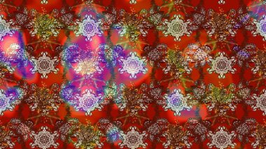 El çizimi çiçek çizimi deseni (fayans). Şirin çiçekli, desenli, kahverengi renkli bir eskiz deseni. Tekstil için suluboya çizim deseni.