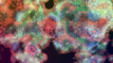 Soyut etnik raster çizim kalıbı. Kabile sanatı boho baskısı, klasik çiçek arkaplanı. Arkaplan dokusu, duvar kağıdı, doğal renklerde çiçek teması.