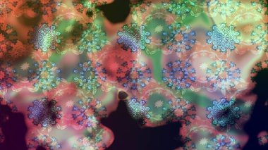 Çiçek deseni. Raster illüstrasyonu. Chichi 'nin kumaş kalıbını çiz. Renkli Bahar Teması eskiz kalıbı. Düz Çiçek Elementleri Tasarımı.