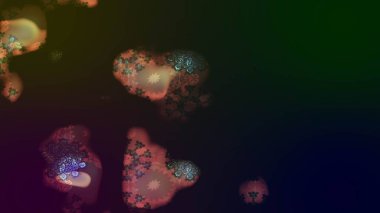 Çiçek ve yapraklı çiçek deseni. Küçük çiçekli şirin bir desen. Raster illüstrasyonu.