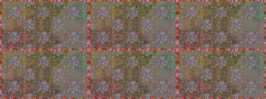 Raster illüstrasyonunda kusursuz çiçek deseni. Suluboya tarzında gri renkte çiçekler.