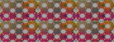 Küçük çiçekli kusursuz yay deseni. Suluboya tarzında kahverengi renkte. Raster illüstrasyonu.