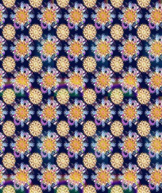 Raster stili kumaş deseni. Çiçekler suluboya desensiz.