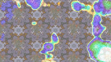 Gri renkli etnik çiçekli zarif eskiz deseni. Asya Tekstil 'inde Raster Çiçek İllüstrasyonu.