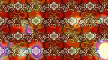 Dallı bahar çiçekleriyle desen, kahverengi renklerle çiçek siluetiyle desen. Raster deseni.