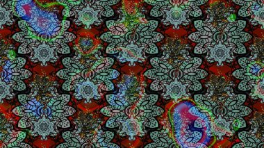 Tomurcukları çiçek olan sevimli bir çiçek deseni. Eskiz geçmişi. Raster illüstrasyonu. Kumaş, tekstil, duvar kağıdı baskısı için. Eski usul. Raster..