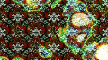 Gömlek, arka plan modelini çiz. Tropik çiçekler. Yeşil renkte çiçekler.