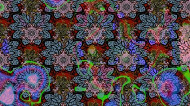 Çiçek açan parlak kolaj çiçekleri nötr. Çiçekli zambakların eskiz geçmişi. Çiçek tasarımı için inanılmaz kolaj cennet tarzı..