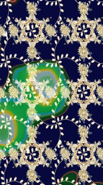 Raster illüstrasyonundaki çiçek desenli çizim. Güzel kumaş deseni. Renkli Bahar Teması eskiz kalıbı. Düz Çiçek Elementleri Tasarımı.