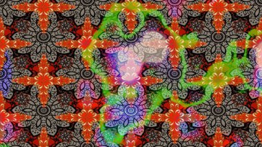 Raster illüstrasyonundaki çiçek desenli çizim. Bej renkli çiçekler. Renkli Bahar Teması eskiz kalıbı. Düz Çiçek Elementleri Tasarımı.