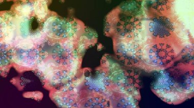 Çiçek desenli eskiz, darbeler, sıçramalar, yaz çiçekleri. Tarafsız renklerde çiçekler. Raster illüstrasyonu.