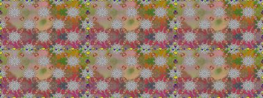 Güzel kumaş deseni. Karalama çiçeği. Zentangle soyut çiçekleri. Raster illüstrasyonu. Renkli Bahar Temalı Kusursuz Arkaplan. Düz Çiçek Elementleri Tasarımı.