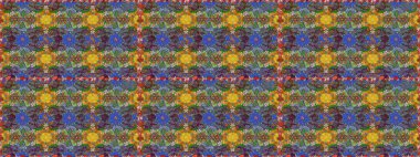 Sevimli çiçek raster deseni. Kahverengi ve yeşil renkli çiçekler. Renkli Bahar Temalı Kusursuz Arkaplan. Düz Çiçek Elementleri Tasarımı.