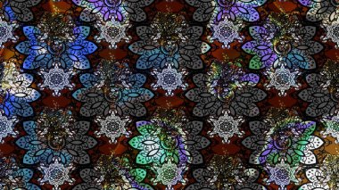 Çiçekli çiçek deseni, suluboya. Raster deseni. Küçük çiçekte güzel bir çiçek deseni..