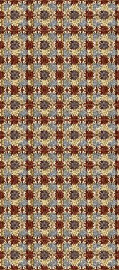 Raster illüstrasyonu. Kusursuz ortaçağ çiçek deseni. Doğum günü kartı, davetiye ya da afiş için iyidir. Bej, kahverengi ve gri renklerde altın. Dekoratif simetri arabesk.