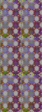 Raster illüstrasyonunda kusursuz çiçek deseni. Suluboya tarzında gri renkte çiçekler.