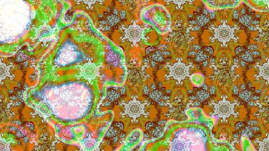 Raster illüstrasyonu. Kahverengi renkli çiçekler. Çizim çiçek deseni duvar kağıdı için kullanılabilir.