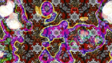 Renkli Bahar Teması eskiz kalıbı. Raster güzel kumaş deseni çiziyor. Çiçek deseni. Düz Çiçek Elementleri Tasarımı.