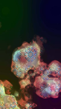 Raster illüstrasyonu. El çizimi. Çiçekli, yapraklı, çiçek desenli çizim..