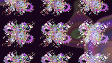 Siyah renkli çiçekler. Çiçekli karalama şeklinde Raster çiçek deseni. Nazik, narin çiçek arkaplanı.