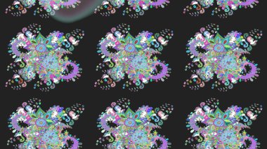 Güzel kumaş deseni. Güzel karalamalı çiçek desenli çizim. Raster illüstrasyonu. Küçük çiçekte sevimli çiçek deseni var..