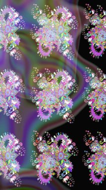 Taslak dekoratif arka plan, çiçek mandala. Çiçek. Raster illüstrasyonu. Tarafsız renklerde.