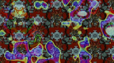 Çiçekli karalama şeklinde Raster çiçek deseni. Nazik, narin çiçek arkaplanı. Kahverengi renkte çiçekler.