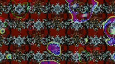 Çiçekli bahar çiçekleri. Küçük çiçekte güzel bir desen. Küçük renkli çiçekler. Moda baskıları için zarif bir şablon. Motley illüstrasyonu. Çizim.