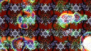 Raster çiçek desenleri çiziyor. Vadinin çiçekleri kahverengi renklerde.