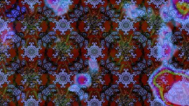 Bahar çiçekleriyle güzel bir çiçek deseni çizmişsin. Güzel kumaş deseni. Raster illüstrasyonu.