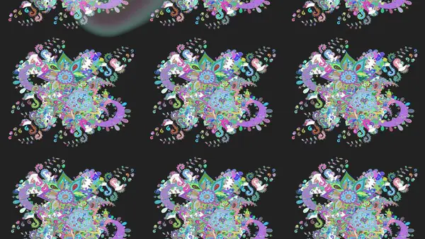 Güzel kumaş deseni. Güzel karalamalı çiçek desenli çizim. Raster illüstrasyonu. Küçük çiçekte sevimli çiçek deseni var..