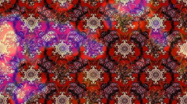 Çiçek süslemeli çizim deseni. Kahverengi renkli çiçekler. Raster illüstrasyonu.