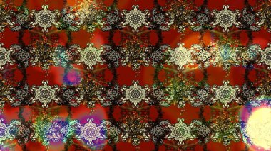 Raster illüstrasyonundaki çiçek desenli çizim. Kahverengi renkli çiçekler. Renkli Yaz Temalı eskiz kalıbı. Düz Çiçek Elementleri Tasarımı.